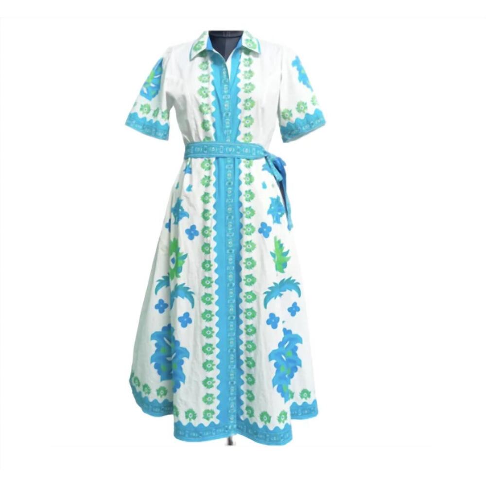 NEW ISLAPAYAL women's chelsea shirt dress in white